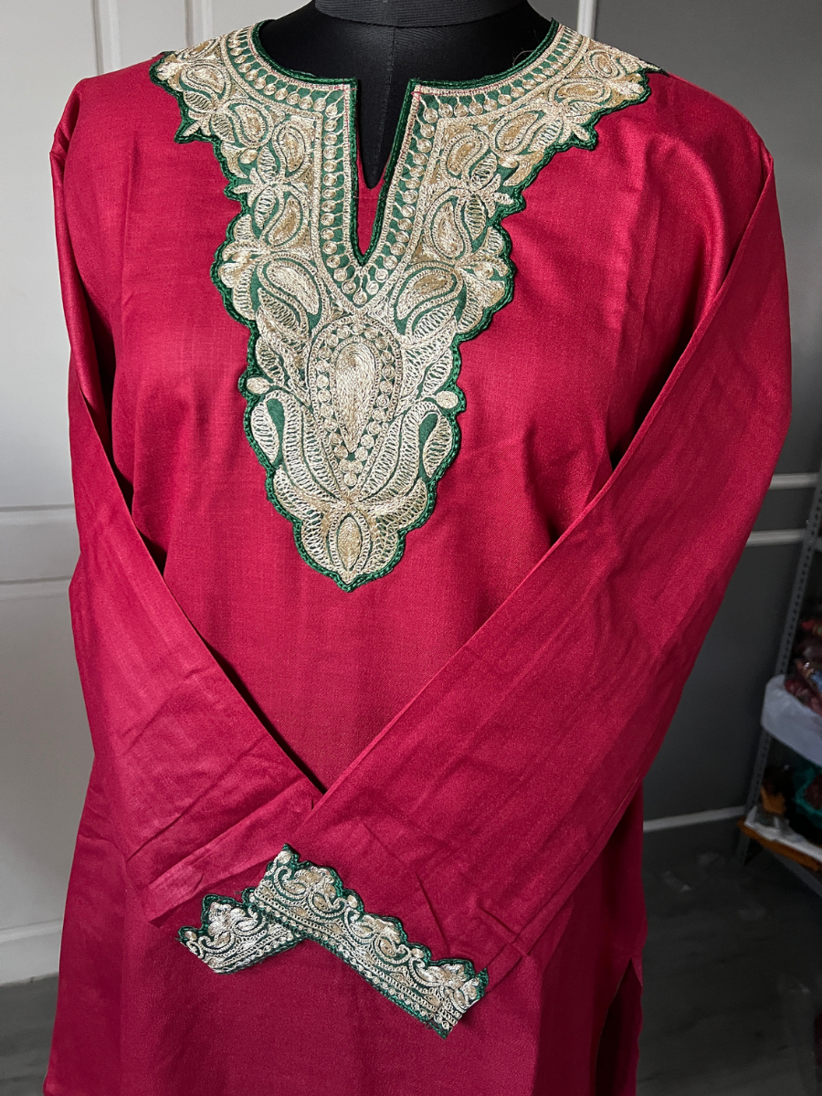 Boti Tila Summer Co-Ord set |Dark Red
