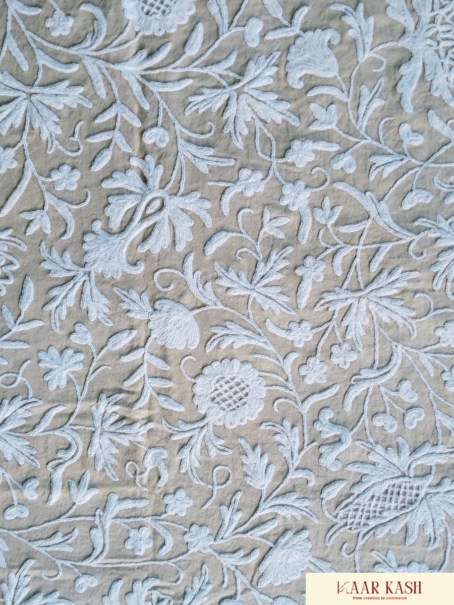 Kashir Bahaar Krewal Embroidery Bedcover - KaarKash