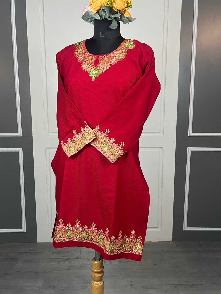 Gulposh Pheran Sozni Cord Set - KaarKash