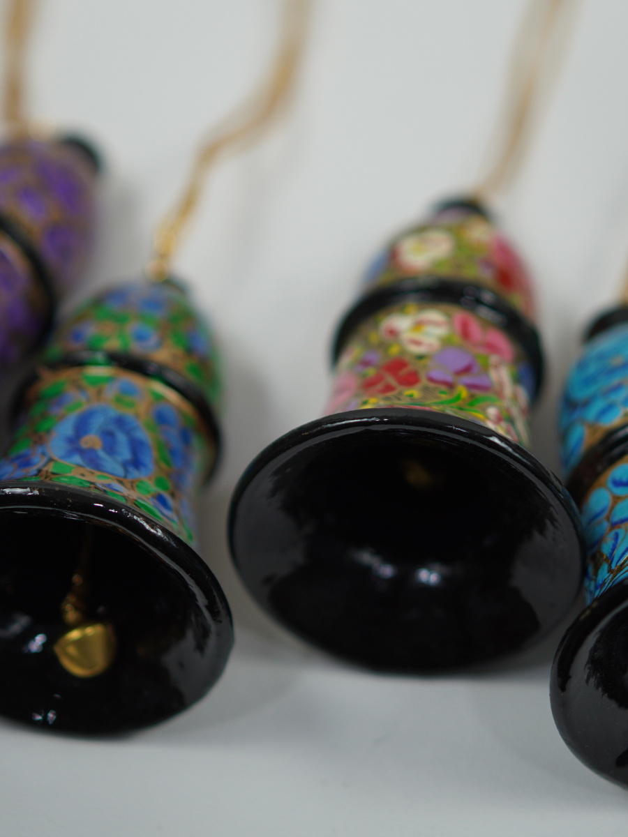Bells Paper Mache - Handmade Christmas Ornaments & Festive Hanging Décor - KaarKash