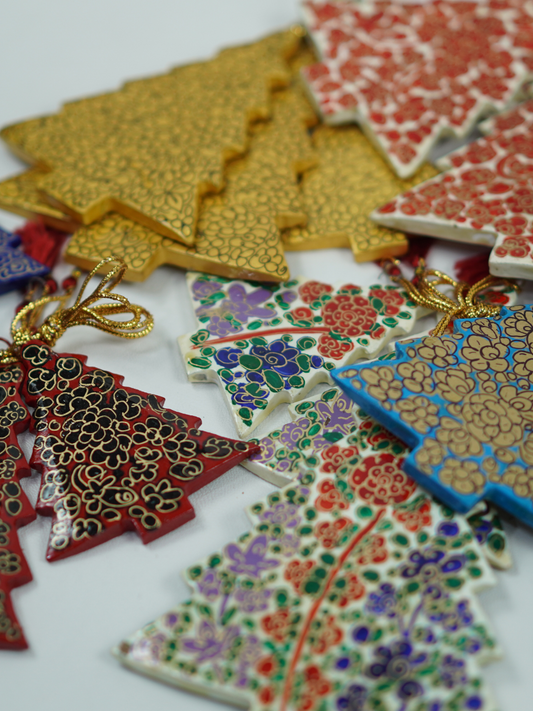 Trees - Handcrafted Paper Mache Christmas Ornaments & Festive Décor - KaarKash