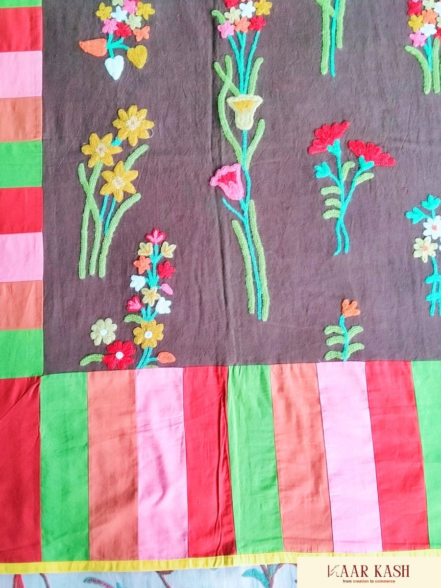 Chaand Posh Krewal Embroidery Bedcover - KaarKash