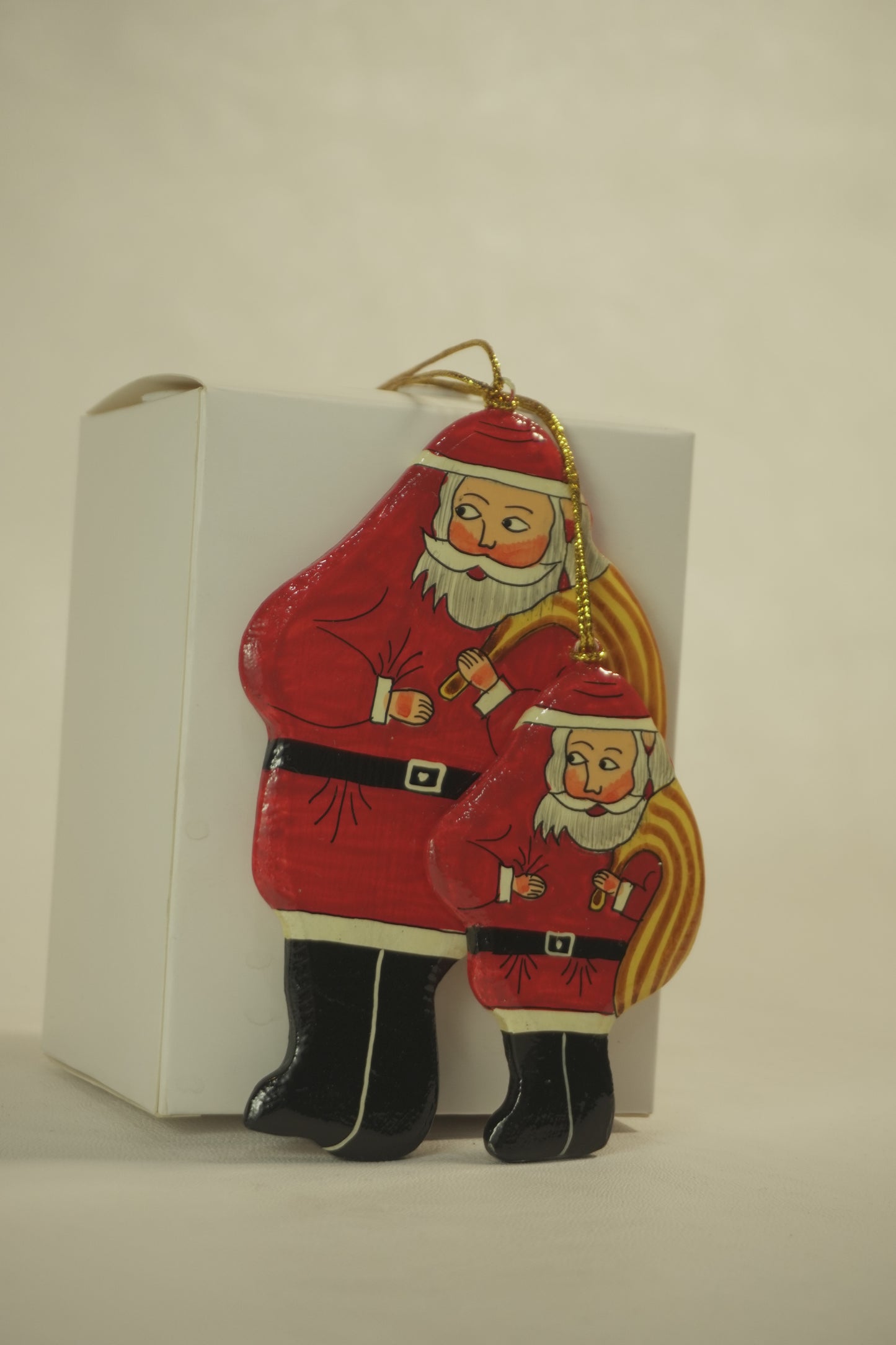 Paper Mache Christmas Ornaments | Festive Hanging Pendant Kit with Tools | DIY Home Decor Craft (Snowman Santa) | Pack of Three - KaarKash