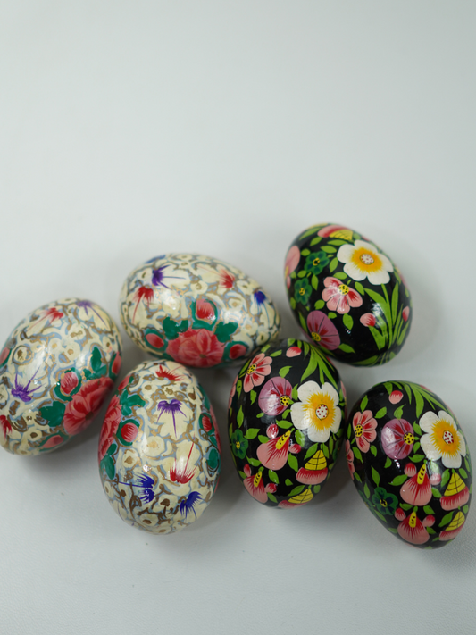 Egg Balls Paper Mache - Christmas Ornaments & Hanging Festive Décor - KaarKash