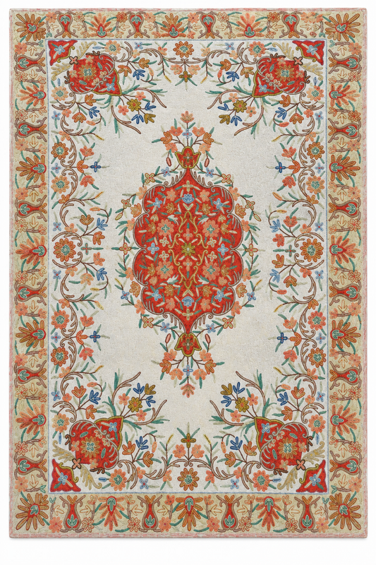 Isfahan Handmade Chain Stitch Carpet