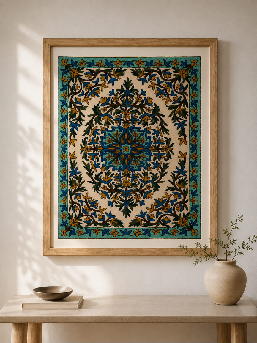 Chinar Leaf Carpet Wall Hanging