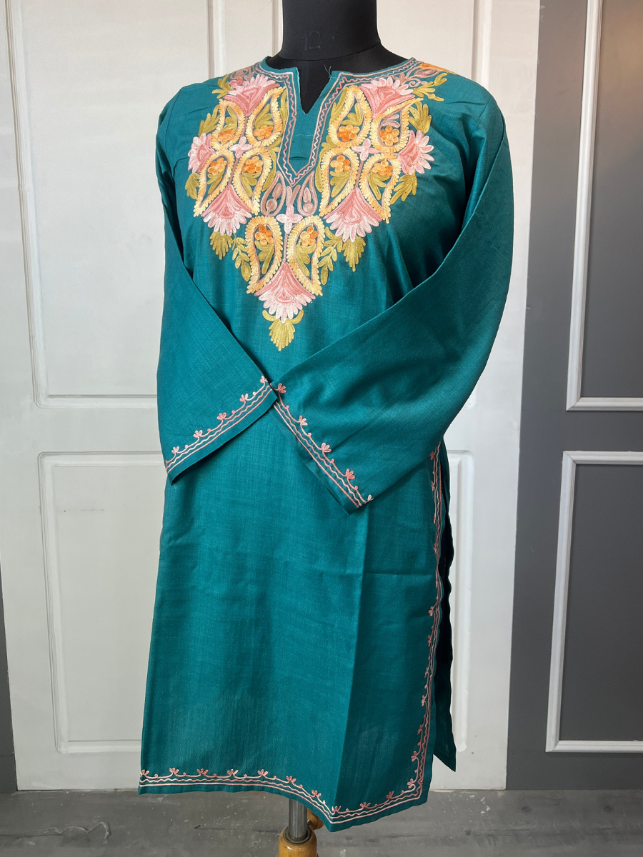Kashmir Aari cotton Co-Ord Set | Ocean Breeze