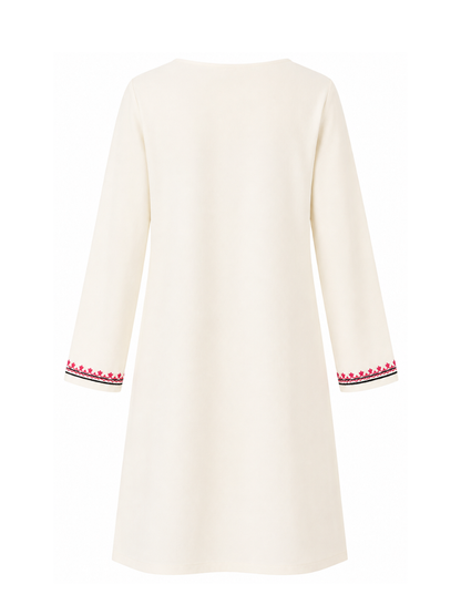 Noor : Aari embroidery summer kurti | Light Gray