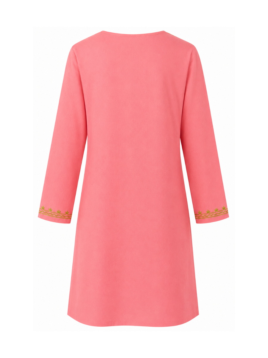Noor : Aari embroidery summer kurti | Pink