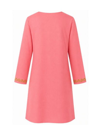 Noor : Aari embroidery summer kurti | Pink