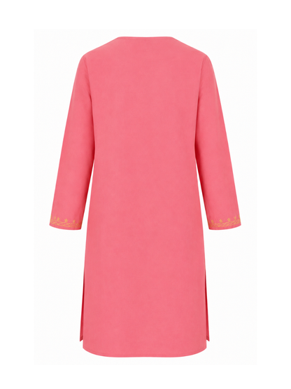 Noor : Aari embroidery summer kurti | Pink