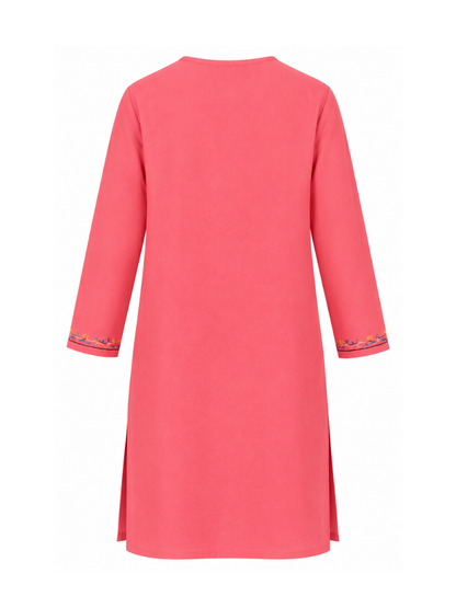 Noor : Aari embroidery summer kurti | Pink