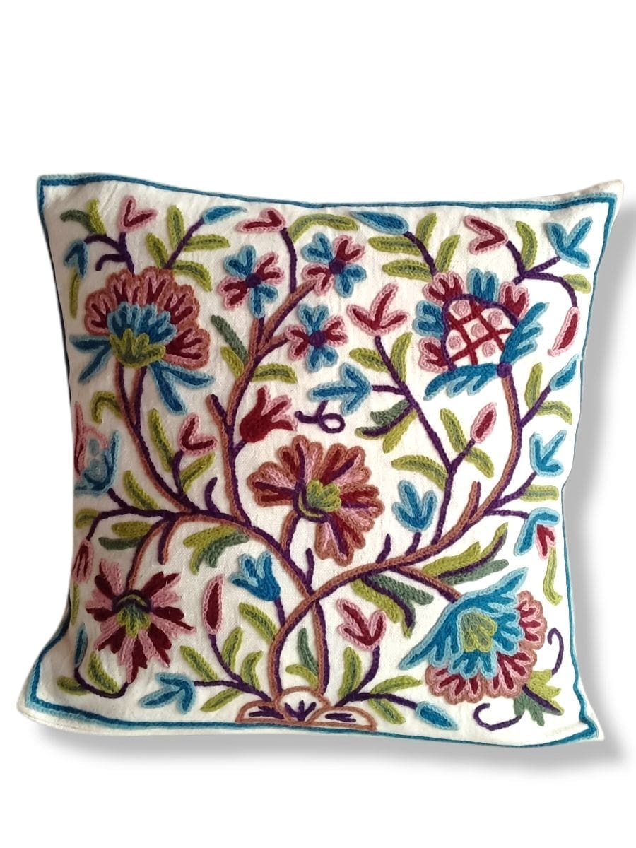 Saffron Sky Blue Cushion Covers - set of 2 - KaarKash