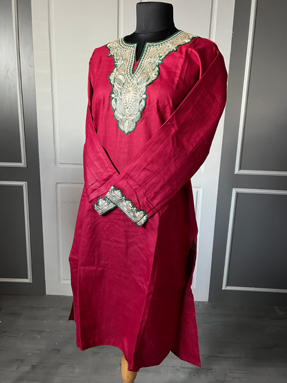 Boti Tila Summer Co-Ord set |Dark Red