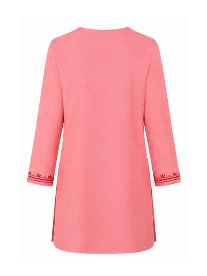 Noor : Aari embroidery summer kurti | Pink