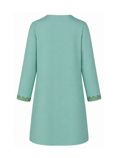 Noor : Aari embroidery summer kurti | Ocean Teal