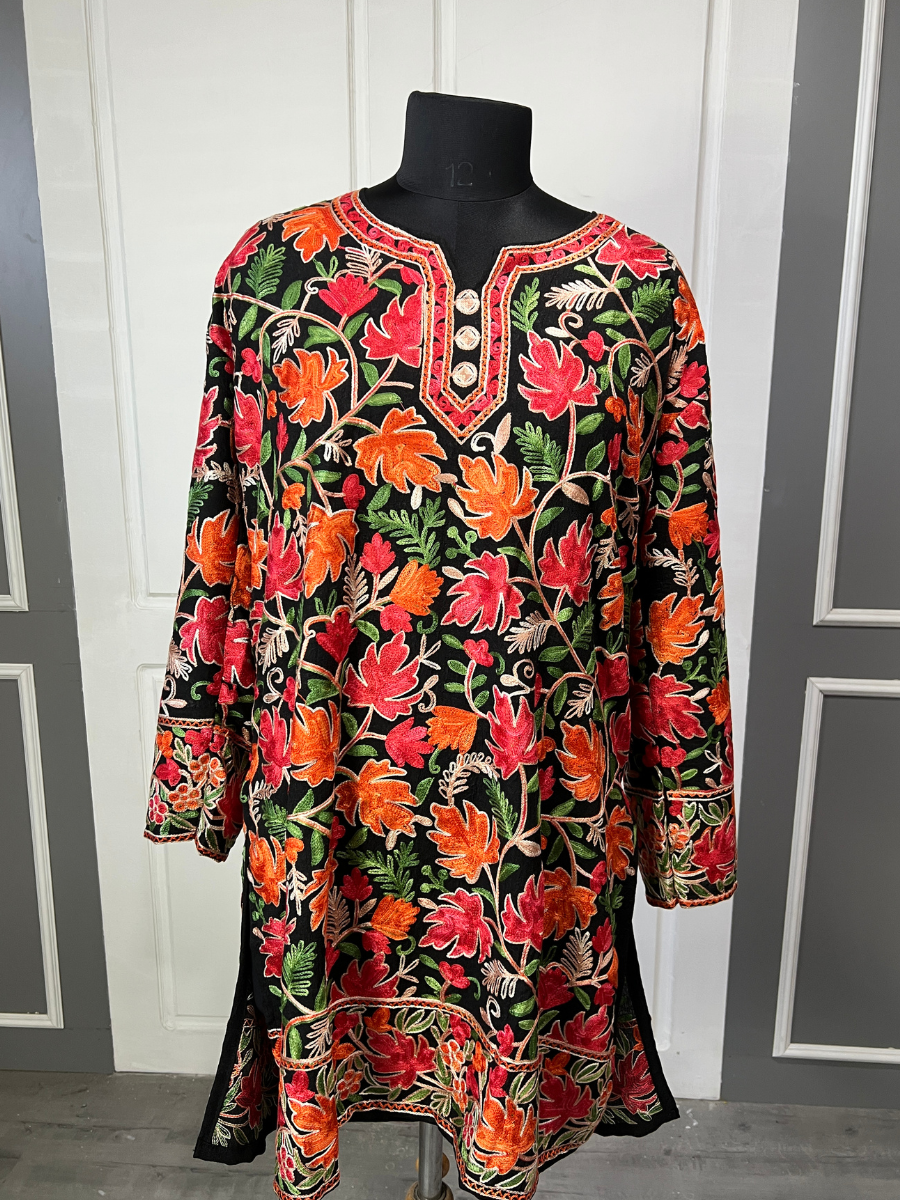 Noor : chinar embroidery summer kurti | Ebony