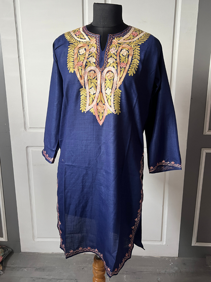 Kashmir Aari cotton Co-Ord Set | Royal Indigo
