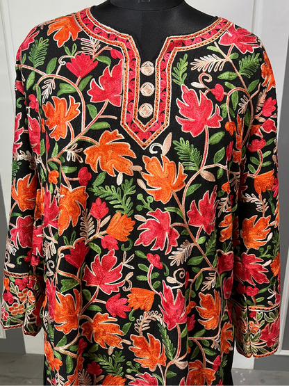 Noor : chinar embroidery summer kurti | Ebony