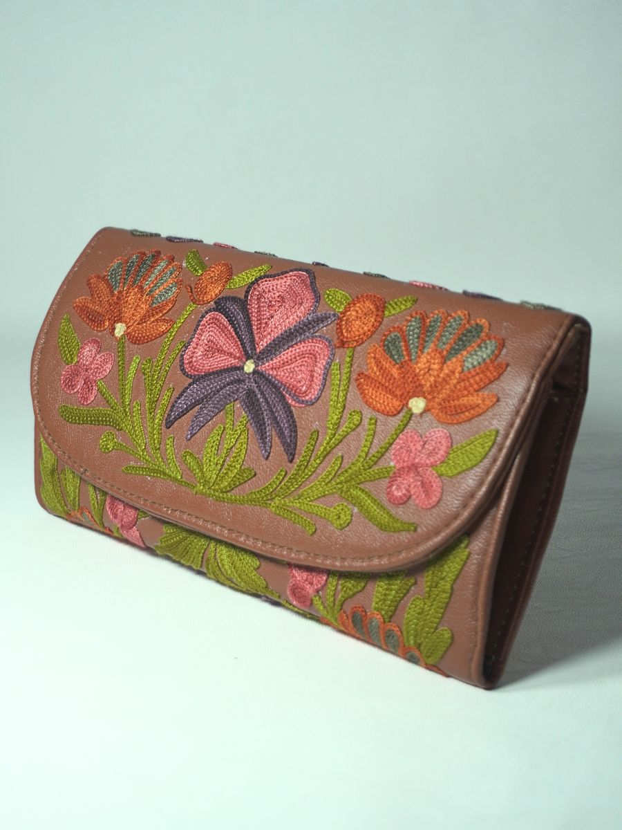 Autumn Bloom Kashmiri Clutch - KaarKash