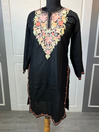 Kashmir Aari cotton Co-Ord Set | Ebony