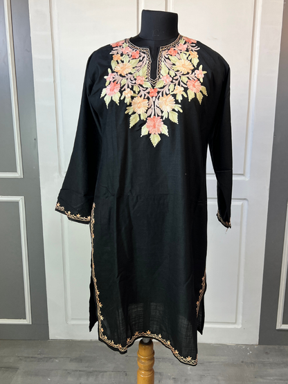 Kashmir Aari cotton Co-Ord Set | Ebony