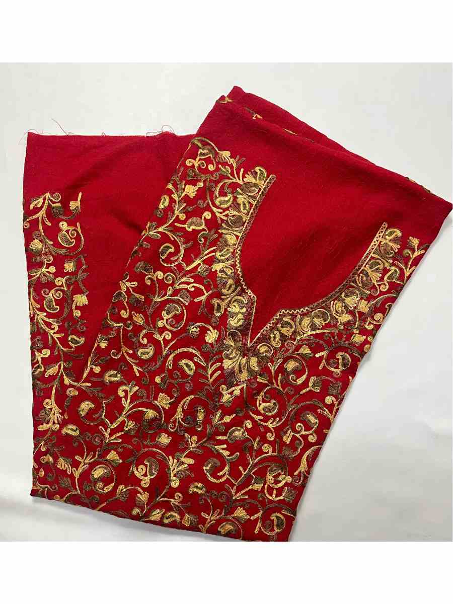 Gulnaaz Embroidered Kashmiri Suit 2 Peice (Unstiched) - KaarKash