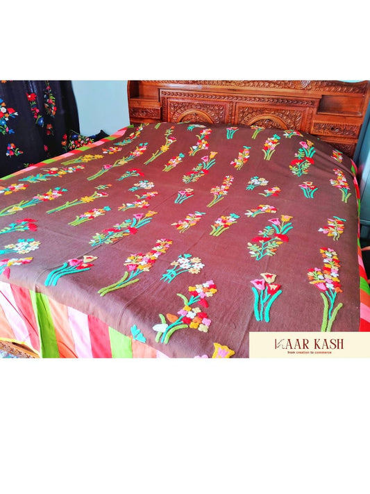 Chaand Posh Krewal Embroidery Bedcover - KaarKash