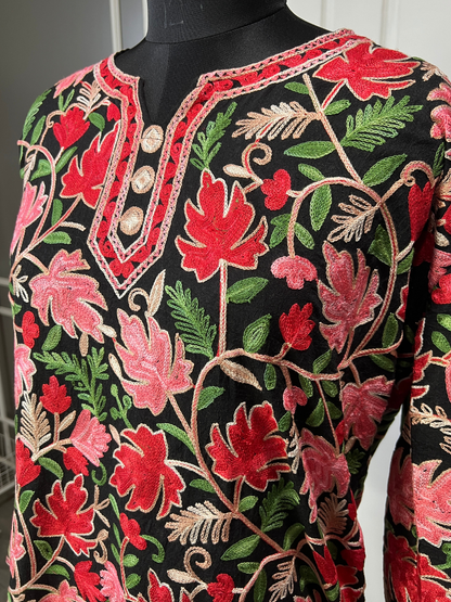 Noor : chinar embroidery summer kurti | Ebony
