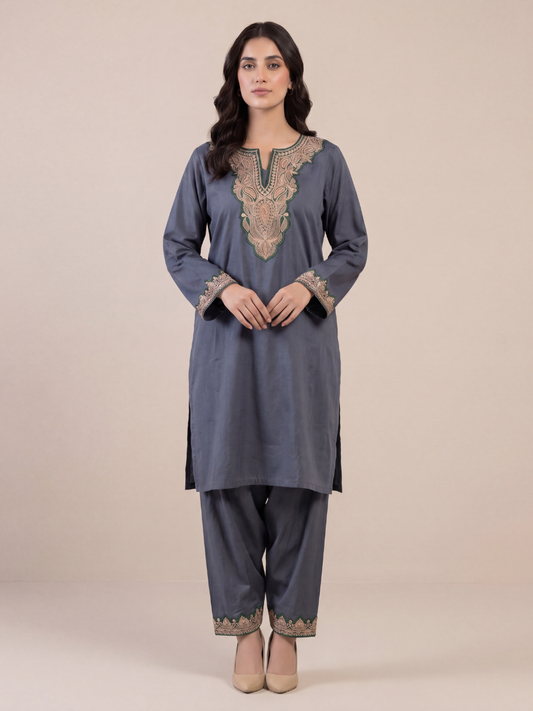 Boti Tila Summer Co-Ord set |Blue Gray