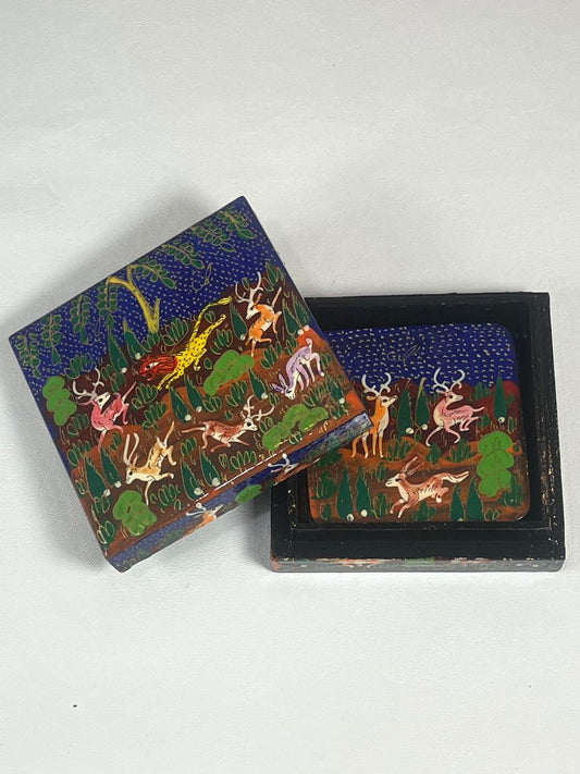 Vintage Woodland Coaster Crafted Paper Coaster Set - KaarKash