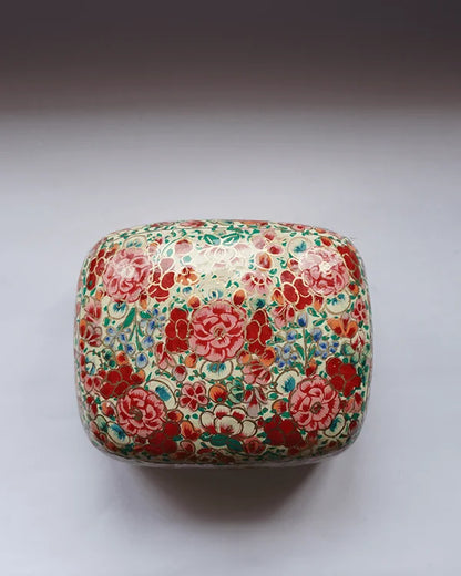 Pink Flower Paper Mache Box - KaarKash