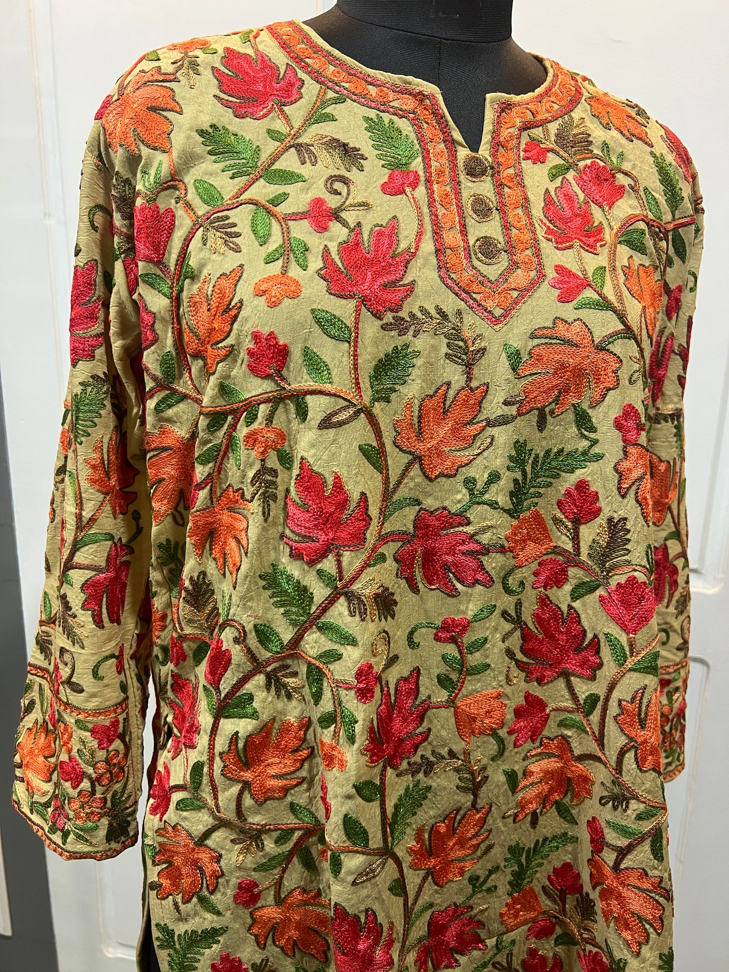 Noor : chinar embroidery summer kurti | amber