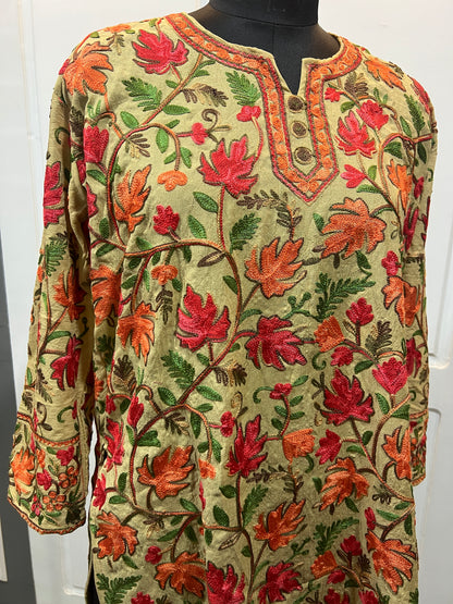 Noor : chinar embroidery summer kurti | amber