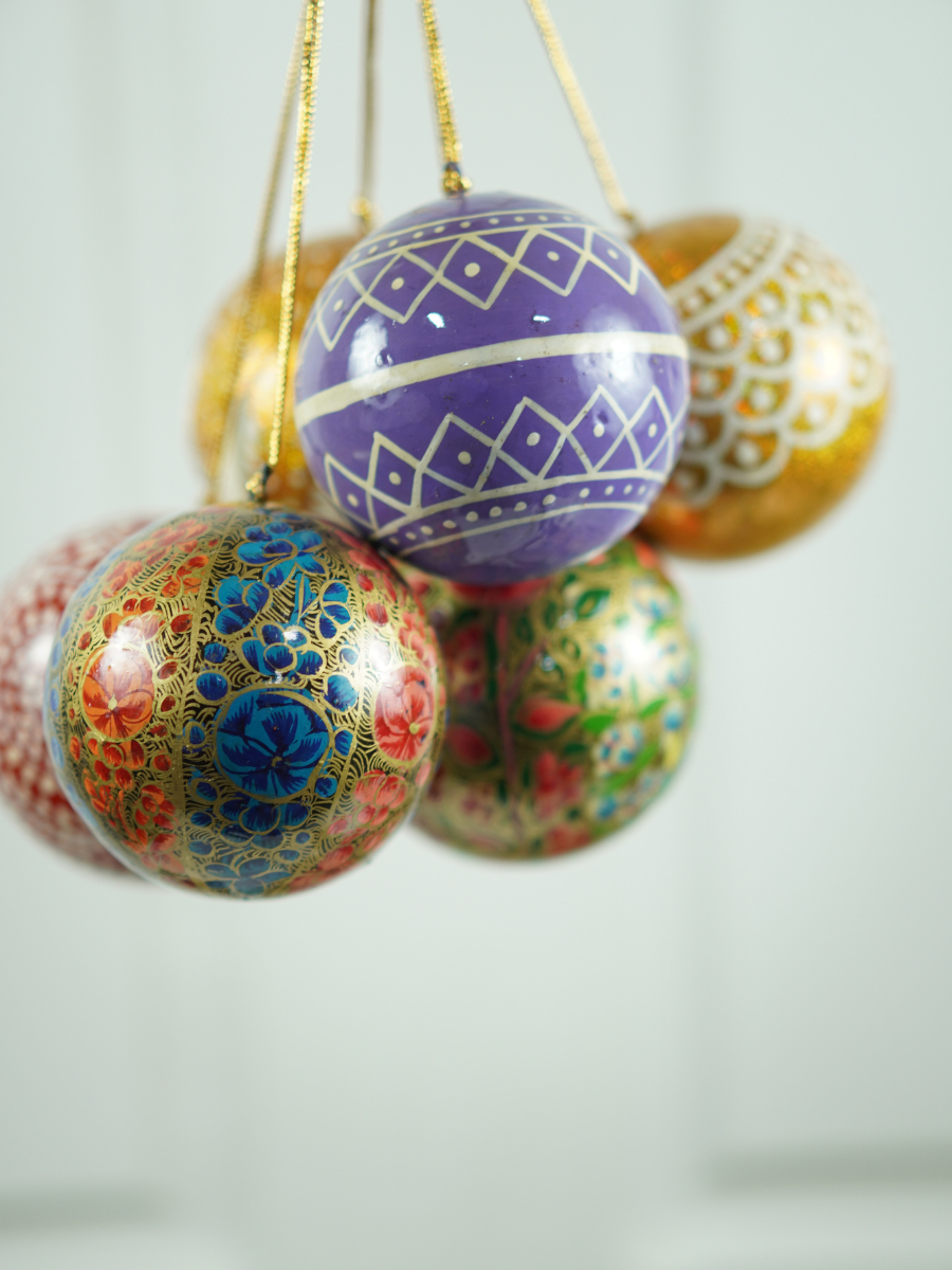 Bauble Balls -Handcrafted Paper Mache Christmas Ornaments & Festive Décor