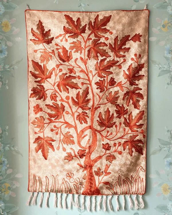 Chinar, Chain Stich Wall tapestry. - KaarKash