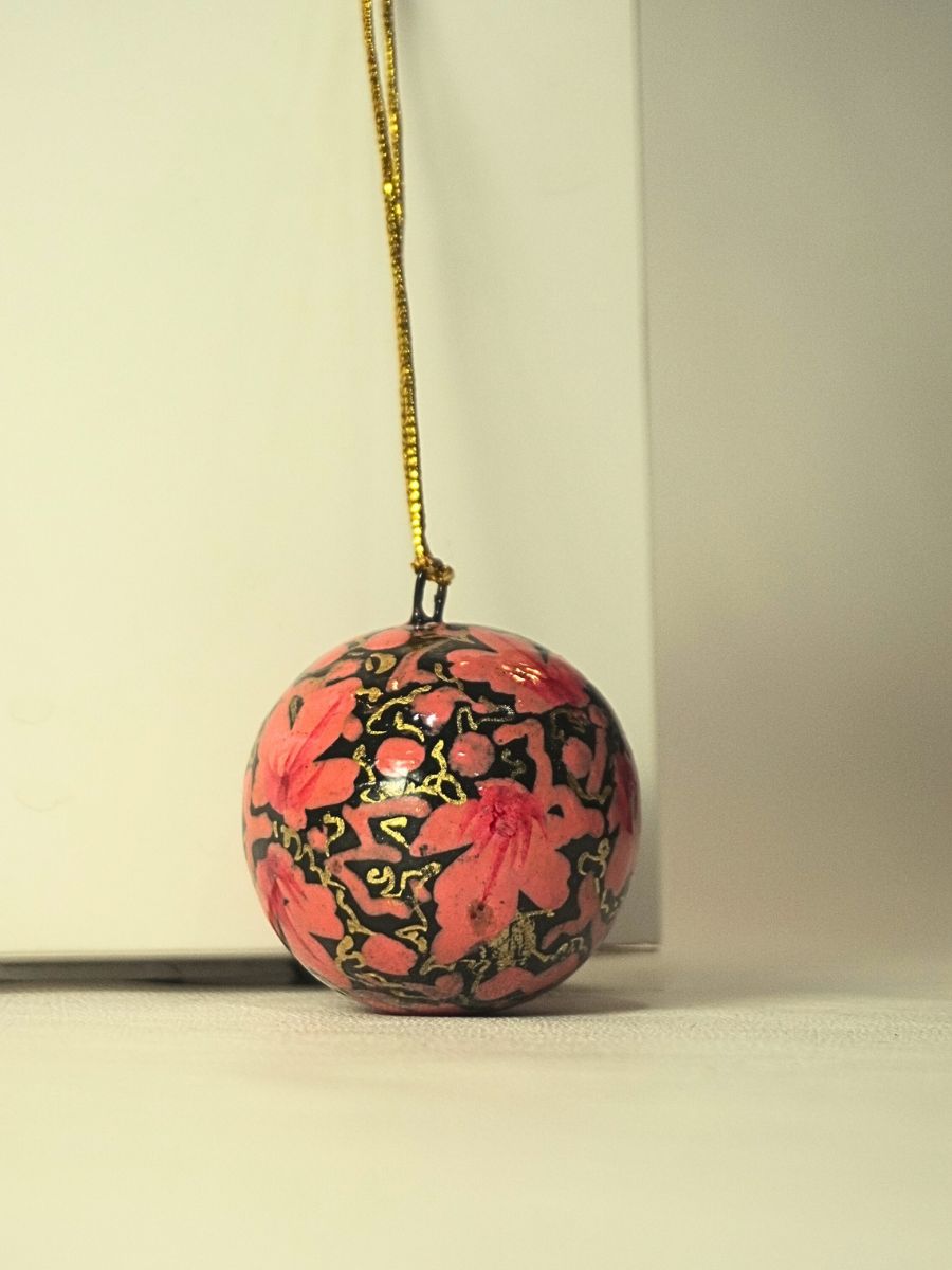 Paper Mache Bauble Balls - Christmas Tree Ornaments | Hanging Decorations for Festive Décor | Set of 9 - KaarKash