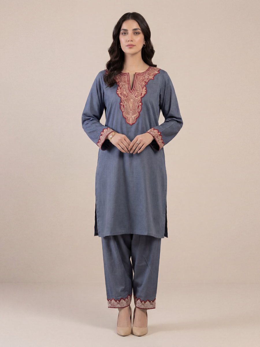 Boti Tila Summer Co-Ord set |Blue Gray