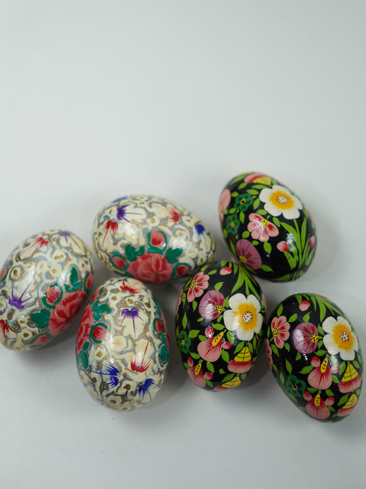 Egg Balls Paper Mache - Christmas Ornaments & Hanging Festive Décor