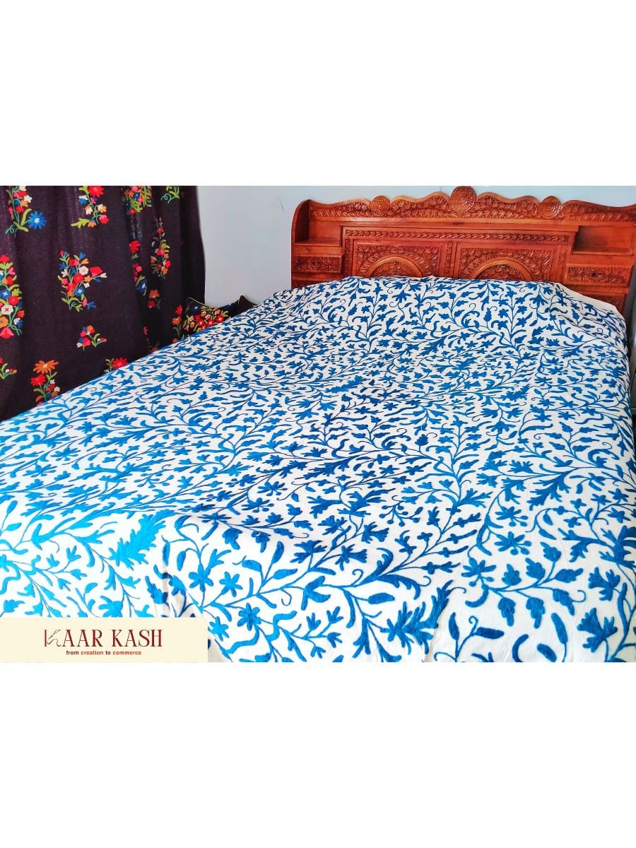 Rang Rez Krewal Embroidery Bedcover - KaarKash