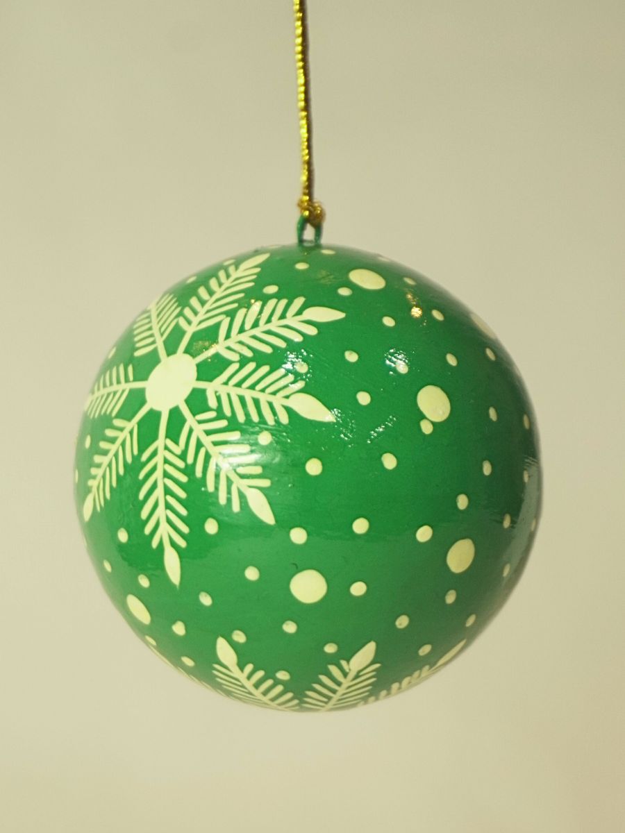 Paper Mache Bauble Balls - Christmas Tree Ornaments | Hanging Decorations for Festive Décor | Set of 9 - KaarKash