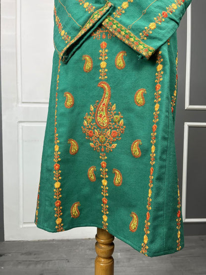 Kashmiri Soni Embroidered Phiran | Turquoise