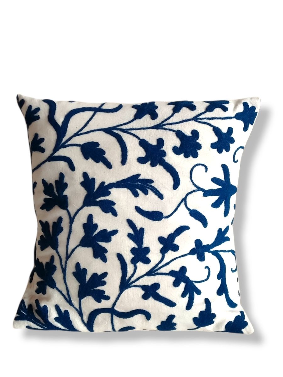 Posh NeelSafed Cushion Covers - set of 2 - KaarKash