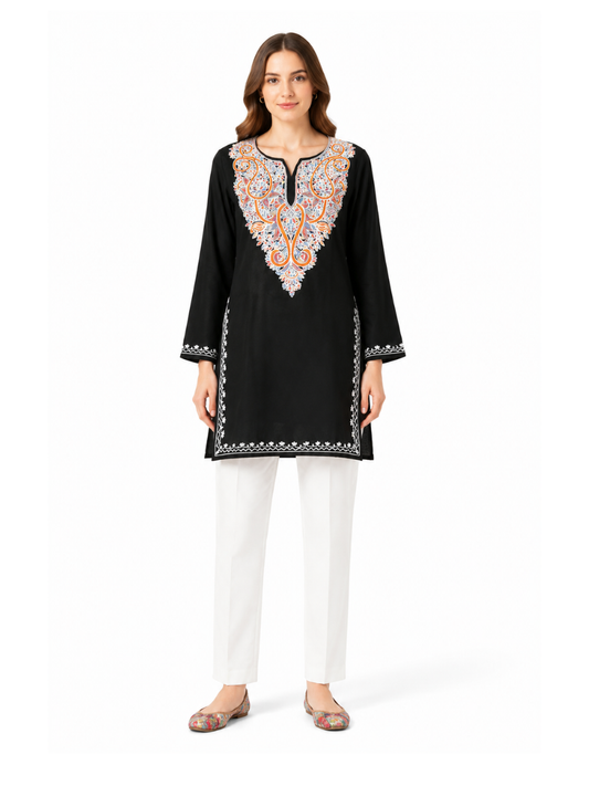 Noor : Aari embroidery summer kurti | Ebony
