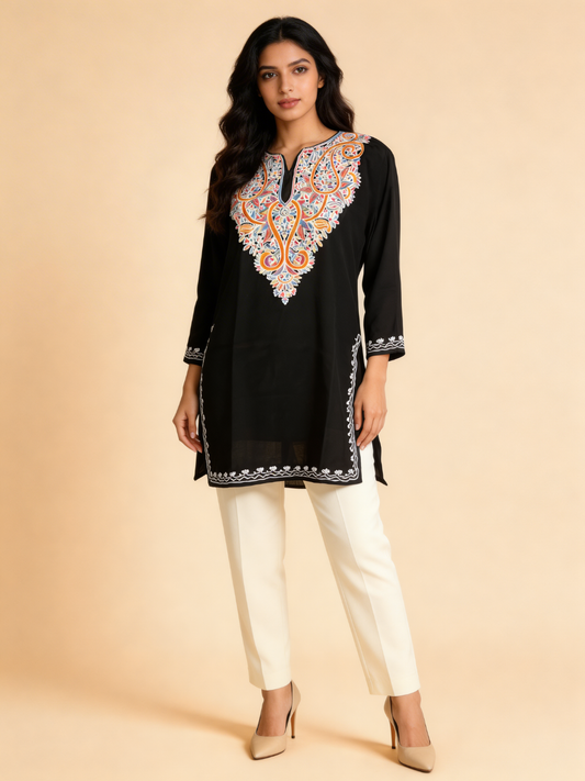 Noor : Aari embroidery summer kurti | Ebony