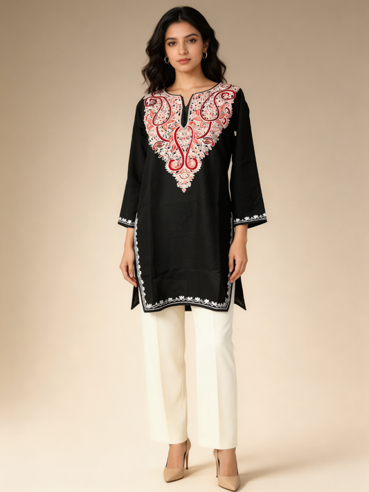 Noor : Aari embroidery summer kurti | Ebony