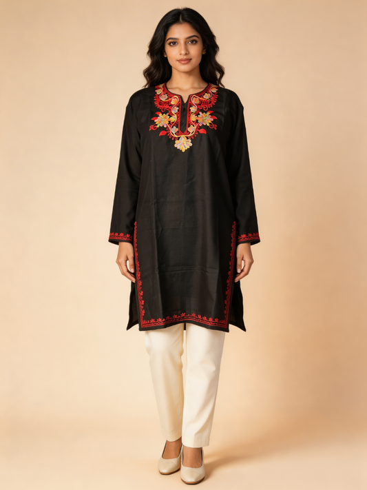 Noor : Aari embroidery summer kurti | Ebony