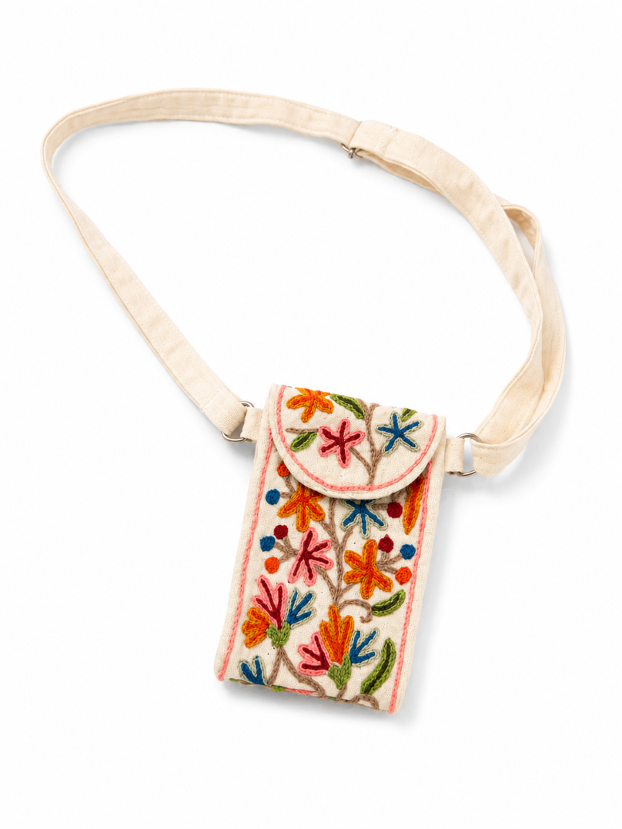 Kashmiri Embroidered Floral Sling Bag
