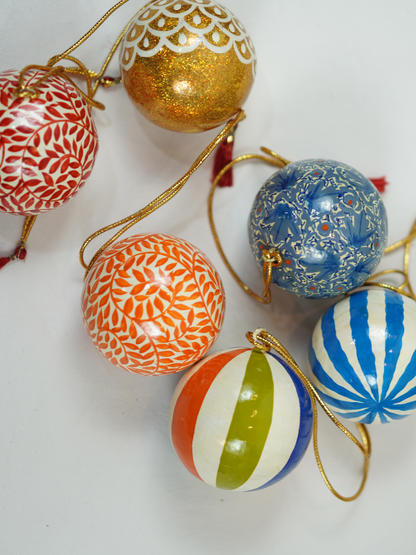 Bauble Balls -Handcrafted Paper Mache Christmas Ornaments & Festive Décor