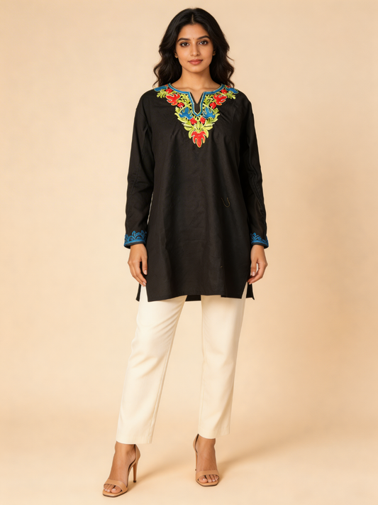Noor : Aari embroidery summer kurti | Ebony